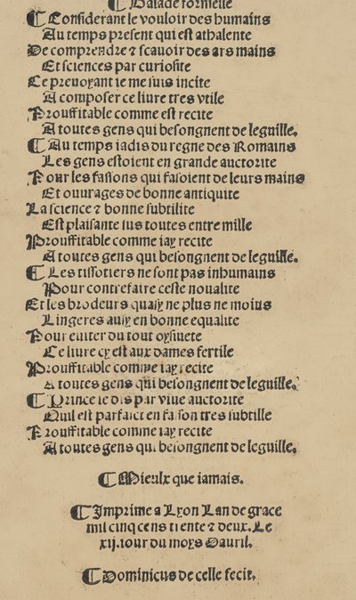 Libretto nouellamete komponerad för mästare Domenico da Sera ... verk av varje s ..., 12 april 1532. av Unbekannt