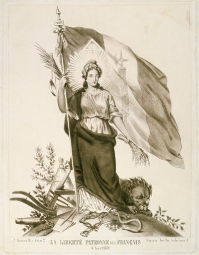 Liberty, fransmännens beskyddare, 1870 av Unbekannt