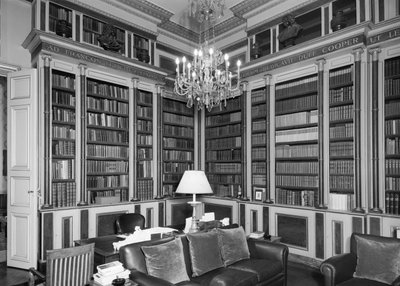 Bibliotek, British Embassy Hotel de Charost 39 Rue de Faubourg Saint Honore, Paris, Frankrike, 1964 av Unbekannt