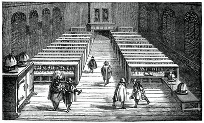 Bibliotek vid University of Leyden, Nederländerna, 1600-talet, 1870 av Unbekannt