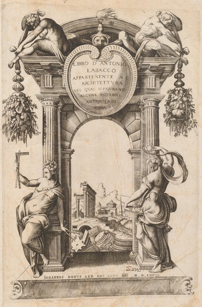 Bok som tillhör arkitekturen [Titelsida], 1568. av Unbekannt