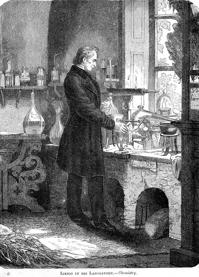 Liebig in His Laboratory-Chemistry, mitten av 1800-talet c1885 av Unbekannt