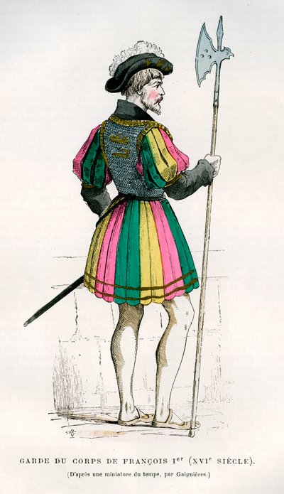 Livgarde eller livgarde av Frans I av Frankrike, 1500-talet 1882-1884 av Unbekannt