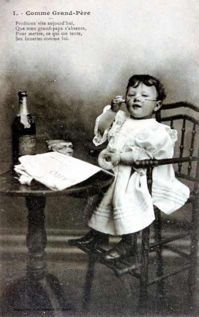 Som farfar, franskt vykort, c1900 av Unbekannt