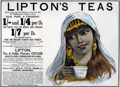 Liptons te-annons, 1893 av Unbekannt