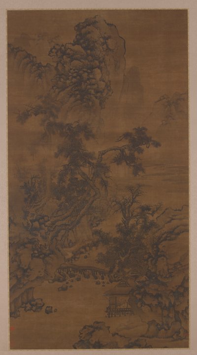 Lyssnar på Pines in a Riverside Pavilion, 1500-talet. av Unbekannt