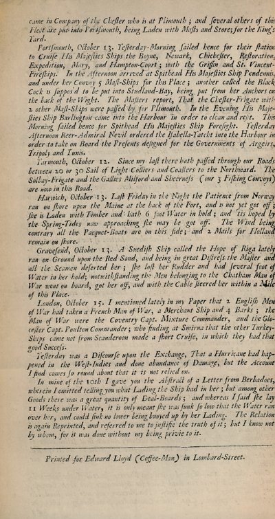 Lloyds News. London, 15 oktober 1696 - Numb. 20, 1928 av Unbekannt
