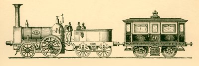Lokomotiv och Royal Saloon, London och Birmingham Railway, 1843, 1930. av Unbekannt