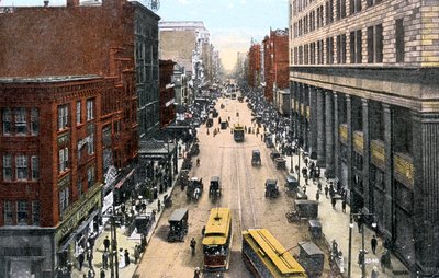 Tittar österut längs Market Street från City Hall, Philadelphia, Pennsylvania, USA, c1900-talet av Unbekannt