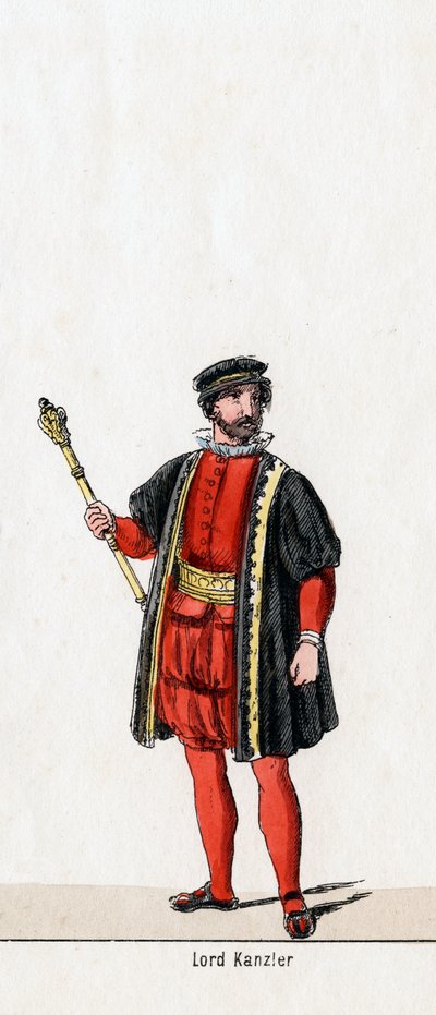 Lord Chancellor, kostymdesign för Shakespeares pjäs, Henry VIII, 1800-talet av Unbekannt