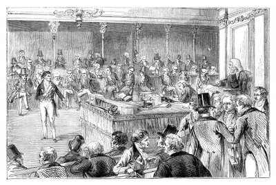 Lord John Russell 1792-1878 introducerade Reform Act of 1832 c1895 av Unbekannt