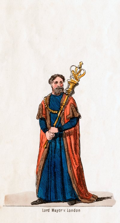 Lord Mayor of London, kostymdesign för Shakespeares pjäs, Henry VIII, 1800-talet av Unbekannt