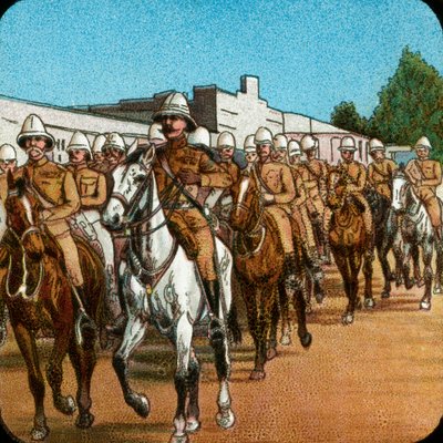 Lord Roberts går in i Pretoria, Boerkriget, Sydafrika, 1900 1925 av Unbekannt