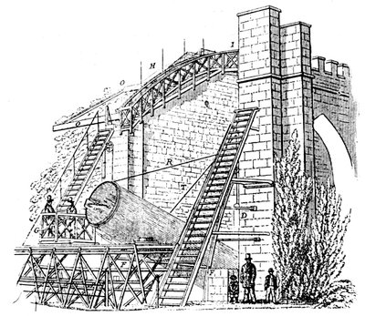 Lord Rosses 72 in1,8m reflekterande teleskop, 1849 av Unbekannt