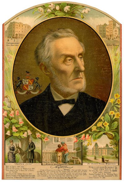 Lord Shaftesbury, brittisk konservativ statsman och filantrop, sent 1800-tal av Unbekannt
