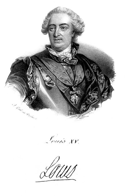 Ludvig XV 1710-1774, kung av Frankrike från 1715, c1820 av Unbekannt