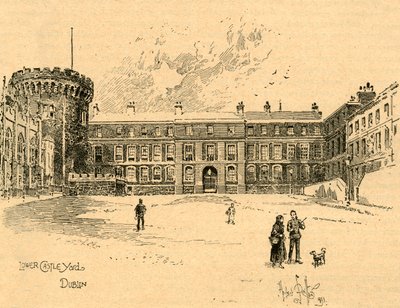 Lower Castle Yard, Dublin, Irland, c1890. av Unbekannt