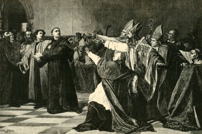 Luther vid riksdagen i Worms, 1521, 1890. av Unbekannt