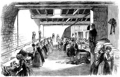 Maskinrum i en ångsyfabrik, 1854 av Unbekannt