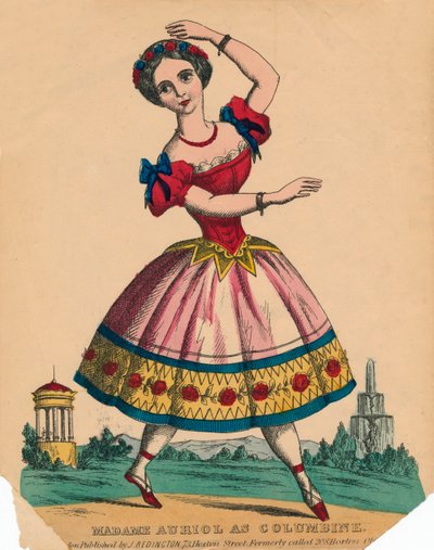 Madame Auriol som Columbine, c1849. av Unbekannt