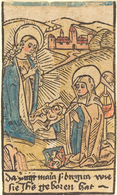 Madonna och Saint Bridget, ca. 14801500. av Unbekannt