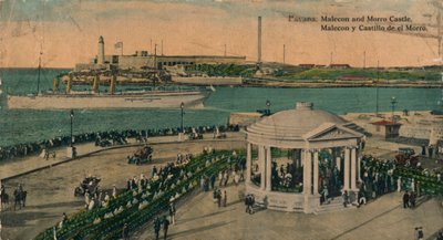 Malecon och Morro slott, Havanna, Kuba, c1920 av Unbekannt