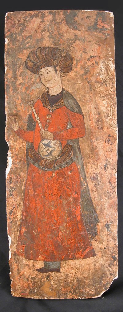 Man som håller en flaska och en kopp, 1500-1600-talet. av Unbekannt