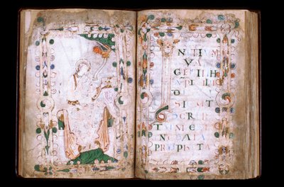 Manche N* 067, Vil de Mortain, Skatt i Saint Evroults kollegiala kyrka, evangeliebok från 900-talet. av Unbekannt