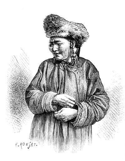 Manchu kvinna, c1890 av Unbekannt