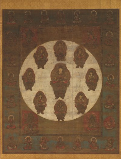 Mandala av Monju Bosatsu, 1200-talet. av Unbekannt