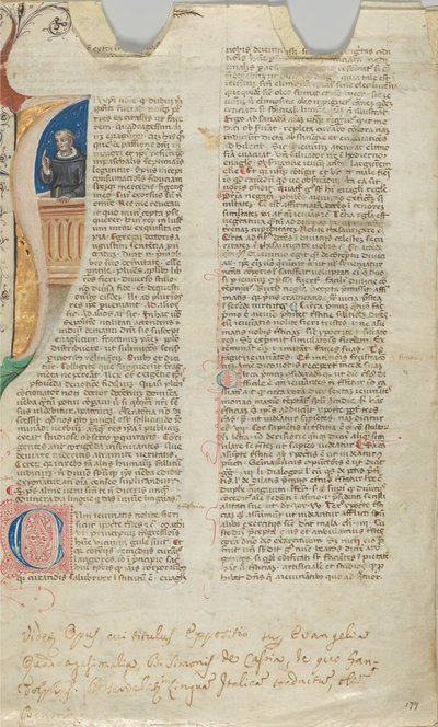 Manuskriptblad, 1300-talet. av Unbekannt