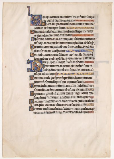 Manuskriptblad från en kunglig psalter, 1200-talet. av Unbekannt