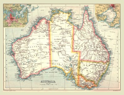 Karta över Australien, 1902. av Unbekannt