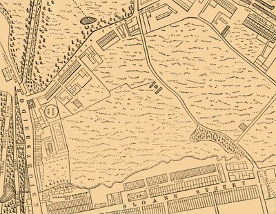 Karta över Belgravia, 1814, c1876. av Unbekannt