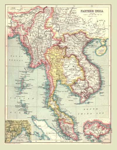 Karta över längre Indien, 1902. av Unbekannt