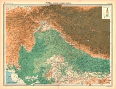 Karta över Indien - North Western Section av Unbekannt