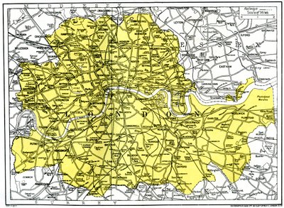 Karta över London, 1924-1926 av Unbekannt