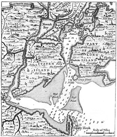 Karta över New York omkring mitten av 1700-talet, c1880 av Unbekannt