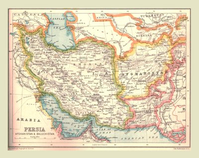 Karta över Persien, 1902. av Unbekannt