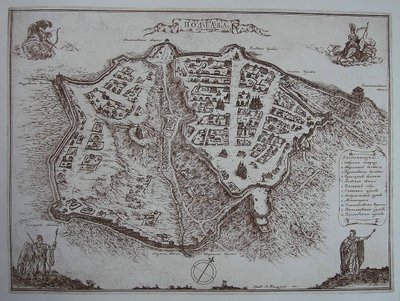 Karta över Poltava i början av 1700-talet av Unbekannt