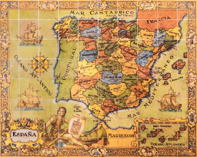 Karta över Spanien, Segovia, Spanien, 2017 (foto) av Unbekannt