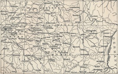 Karta över operationsfältet 1814, 1896 av Unbekannt