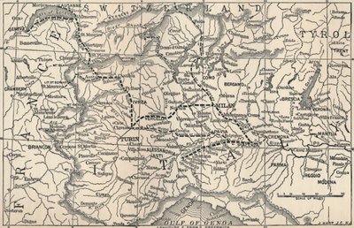 Karta över Marengo-kampanjen, 1800, 1896 av Unbekannt