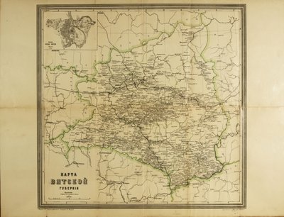 Karta över Vyatka Governorate, ca. 1914 av Unbekannt