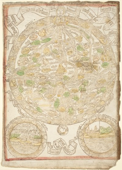 Karta över världen, ca. 1480. av Unbekannt