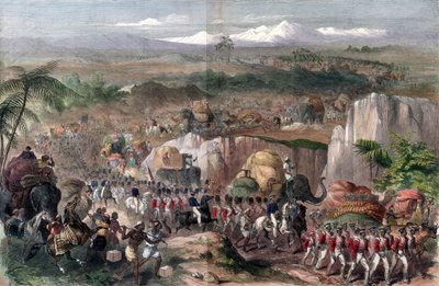 Truppmarsch i Indien, 1848 av Unbekannt