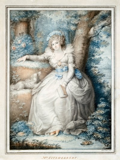 Maria Fitzherbert, följeslagare till kung George IV innan han blev kung, 1800-talet av Unbekannt