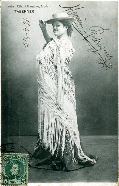 Maria Rodriguez, spansk skådespelerska, 1905 av Unbekannt