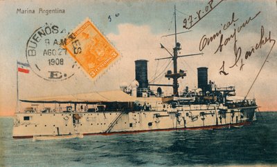argentinska flottan. Slagskepp, Belgrano, c1908 av Unbekannt