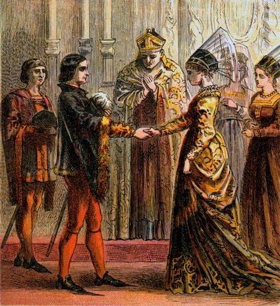 Henrik V:s äktenskap, 1420, c1850 av Unbekannt